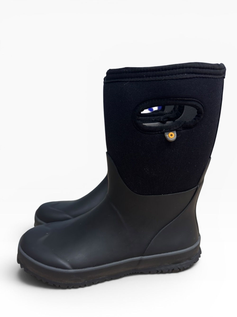 Bogs York Solid Kids Waterproof Rain Boots Black Youth US Size 5 Winter Boots